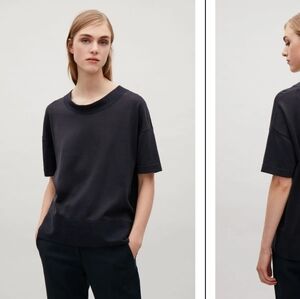 COS Relaxed Short Sleeve Top Size Large